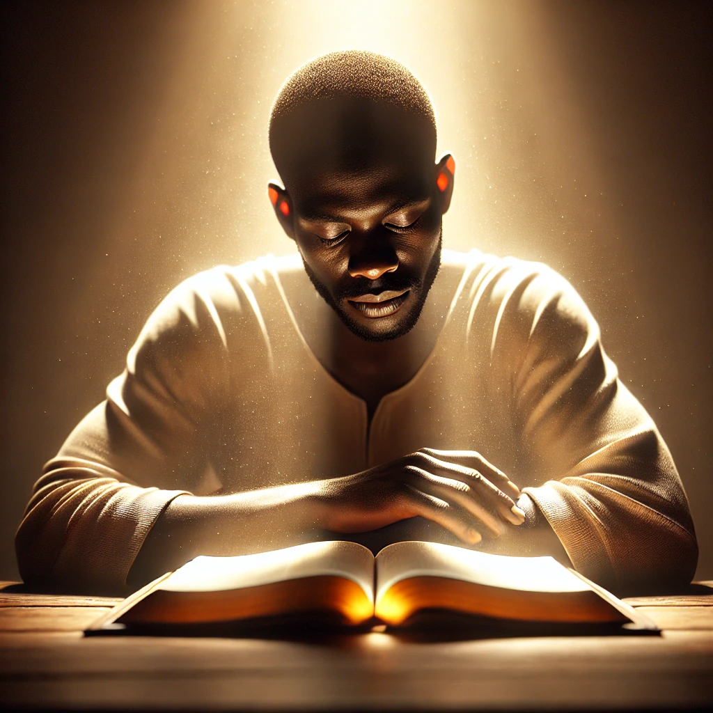 Hebrew Israelite reading Bible