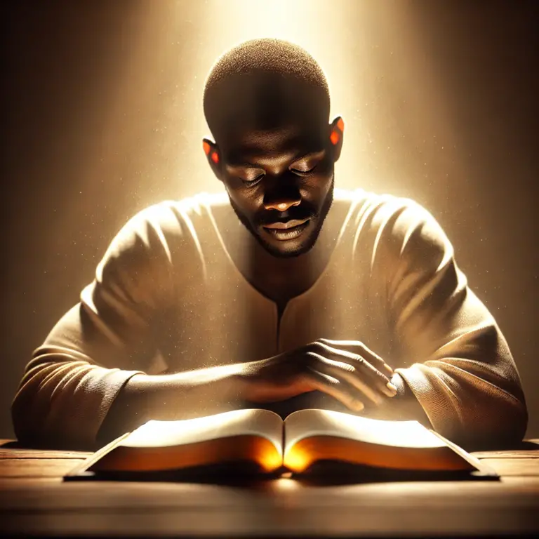 Hebrew Israelite reading Bible