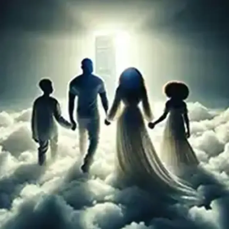 A symbolic and emotional scene showing a black family walking blog post